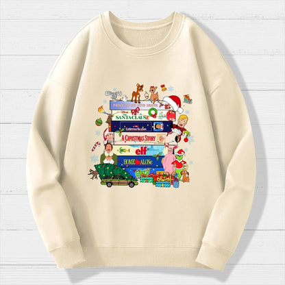 90s Style Christmas Geek Cotton Sweatshirt