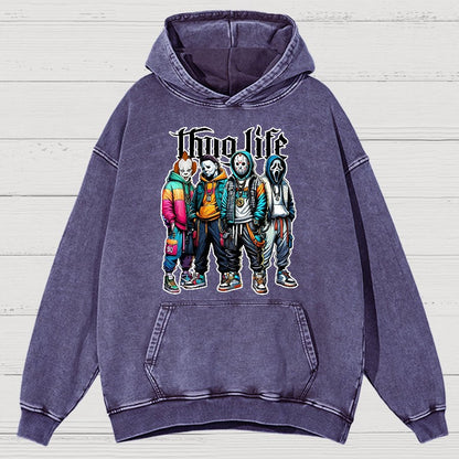 Horror Character Halloween Vintage Distressed Hoodie