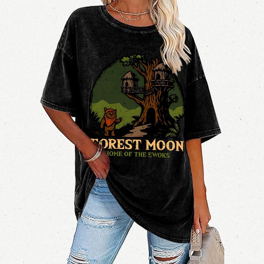 Woodland Moon Home Vintage Distressed T-shirt