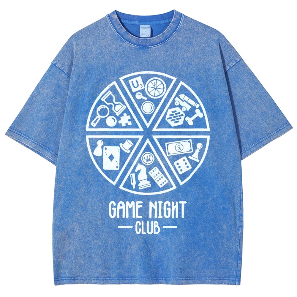 Game Night Club Vintage Distressed T-shirt