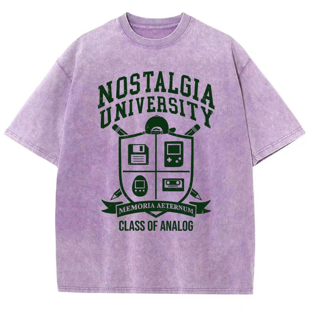 Nostalgia University Vintage Distressed T-shirt