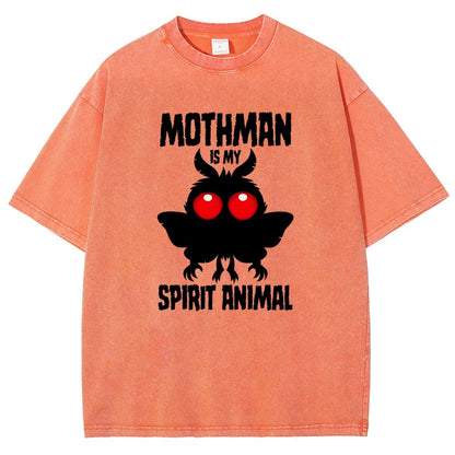Mothman Is My Spirit Animal Dark Vintage Distressed T-shirt