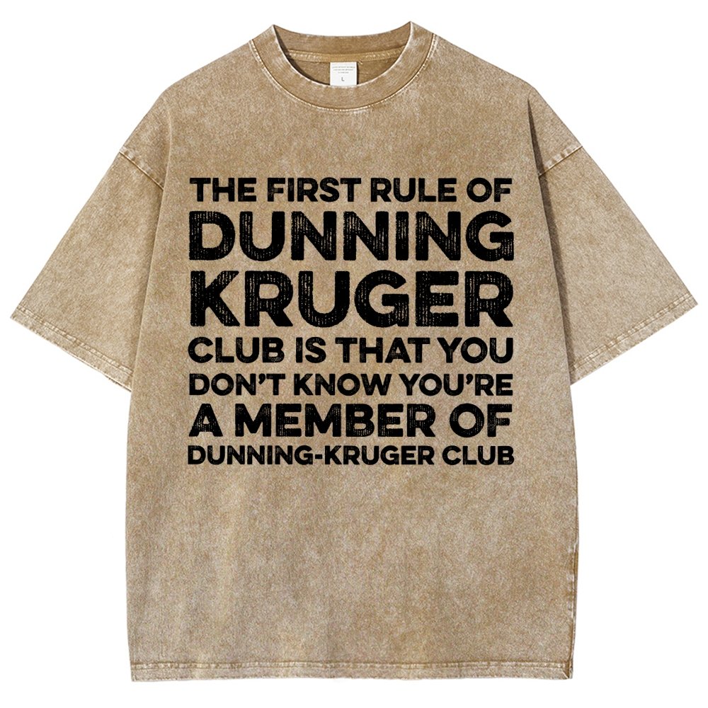 Dunning Kruger Club Vintage Distressed T-shirt