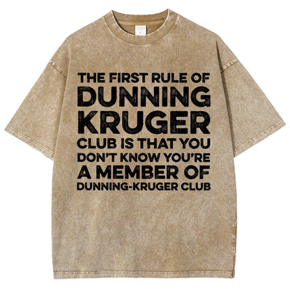 Dunning Kruger Club Vintage Distressed T-shirt