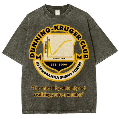 Dunning-Kruger Club Vintage Distressed T-shirt