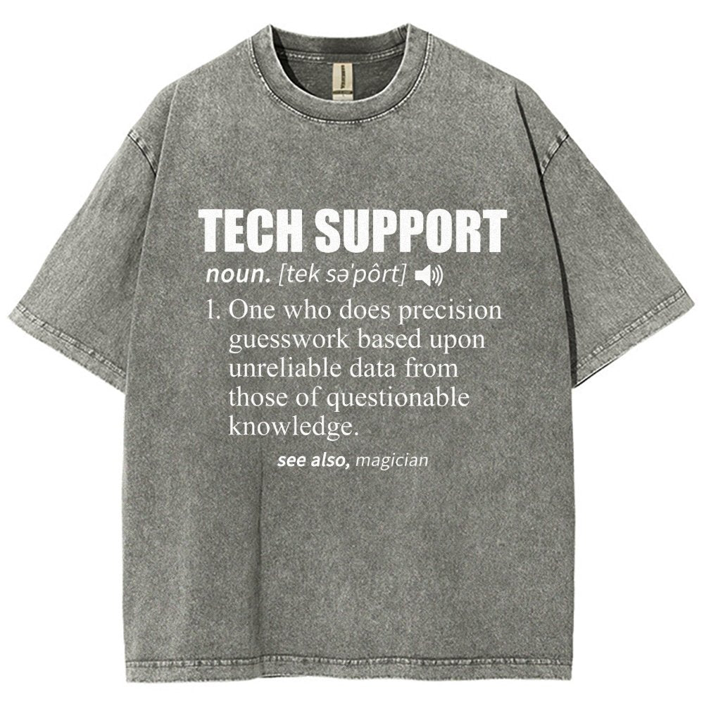 Tech Support Definition Vintage Distressed T-shirt