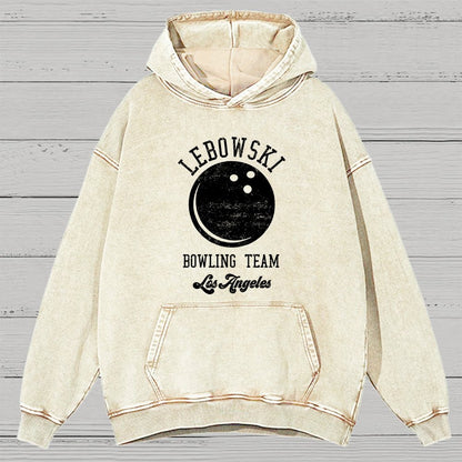 Bowling Team Vintage Distressed Hoodie
