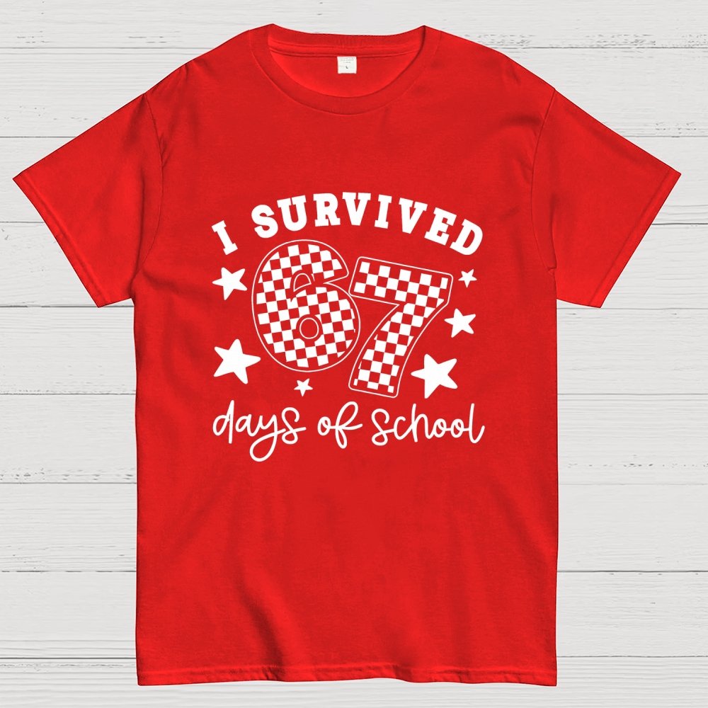 I Survived 67 Days of School Geek T-Shirt