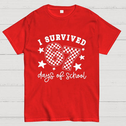 I Survived 67 Days of School Geek T-Shirt