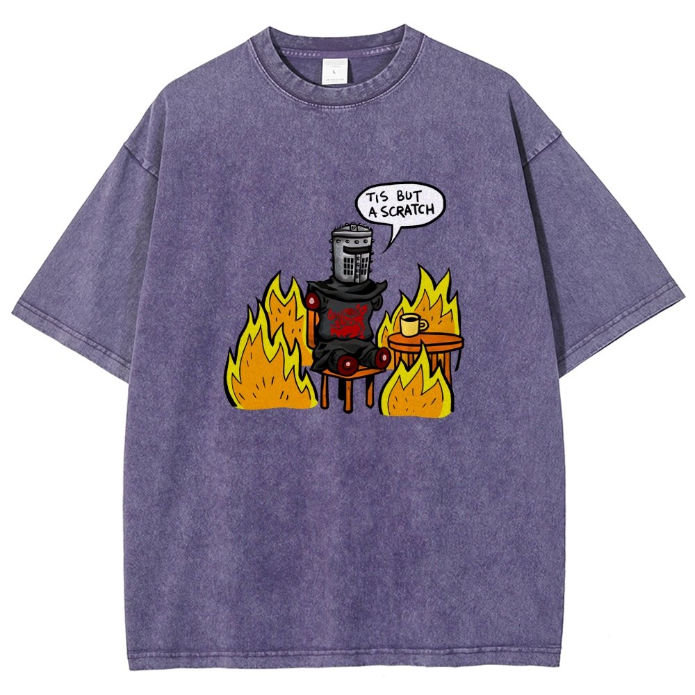 Tis Is Fine Vintage Distressed T-shirt