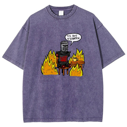Tis Is Fine Vintage Distressed T-shirt