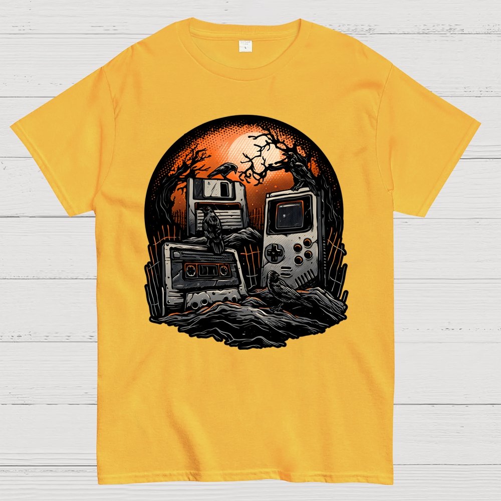 Retro Graveyard Geek T-Shirt