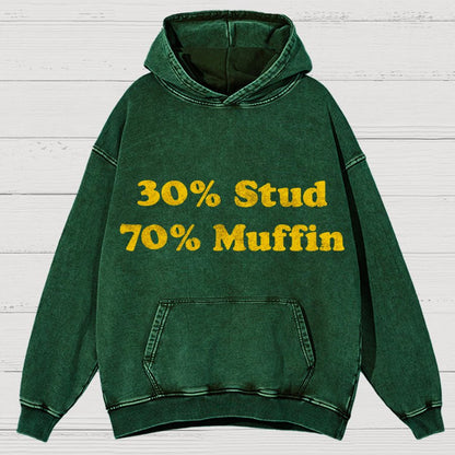 30% Stud 70%Muffin Funny Vintage Distressed Hoodie