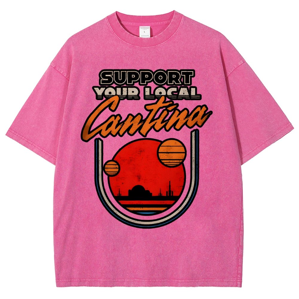 Support Your Local Hangout Vintage Distressed T-shirt