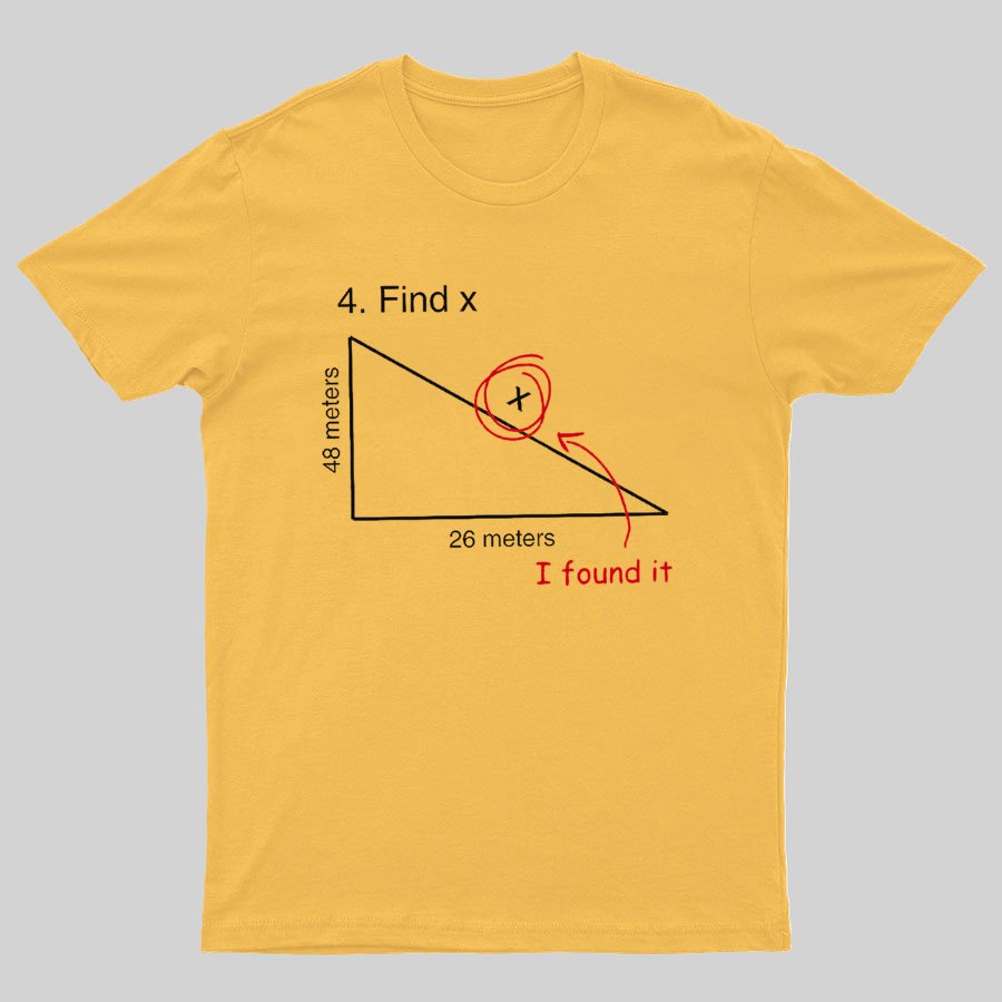 Find X T Shirt Funny Saying Math Teacher Graphic Sarcastic Geek T-Shirt