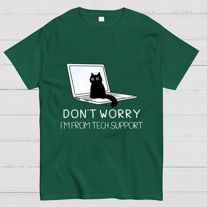 Funny Cat Tech Support Geek T-Shirt