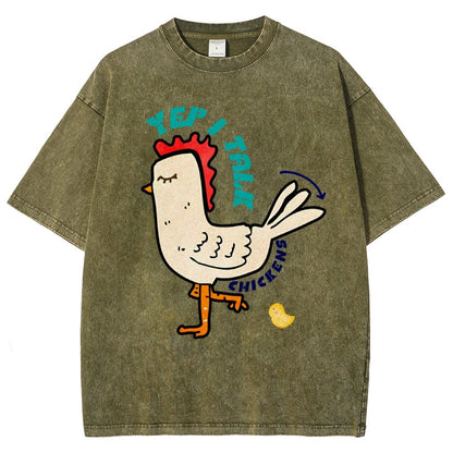 Best Yep I Talk To Chickens Vintage Distressed T-shirt