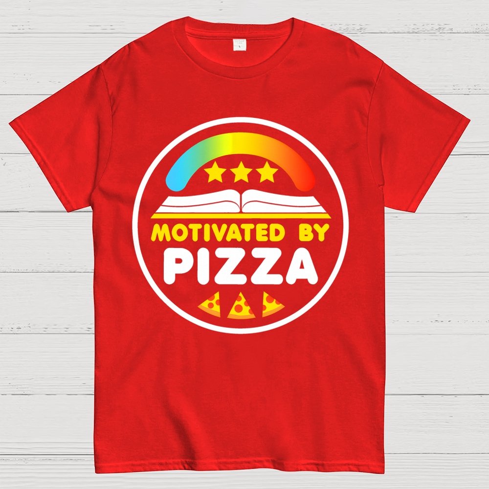 Motivated By Pizza Geek T-Shirt