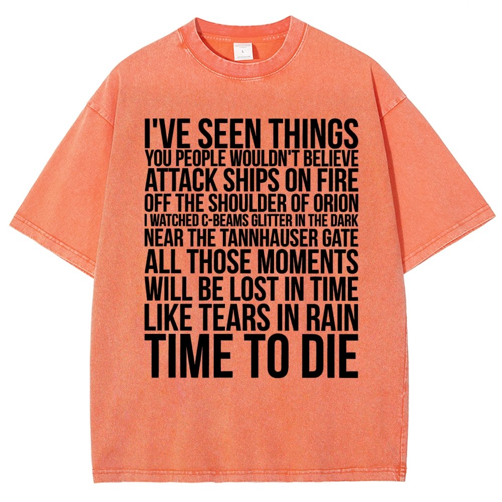 Like Tears In Rain...Time To Die Vintage Distressed T-shirt
