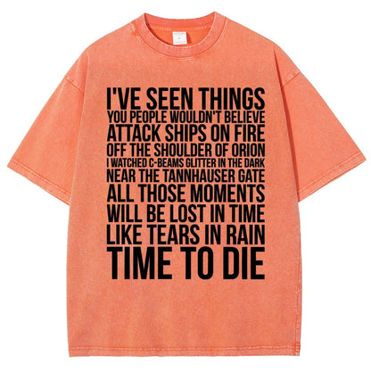 Like Tears In Rain...Time To Die Vintage Distressed T-shirt