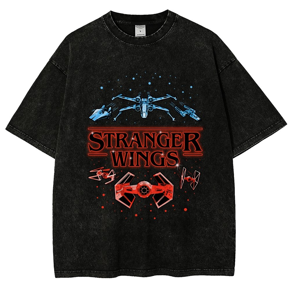 Stranger Wings Vintage Distressed T-shirt