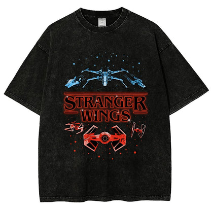 Stranger Wings Vintage Distressed T-shirt