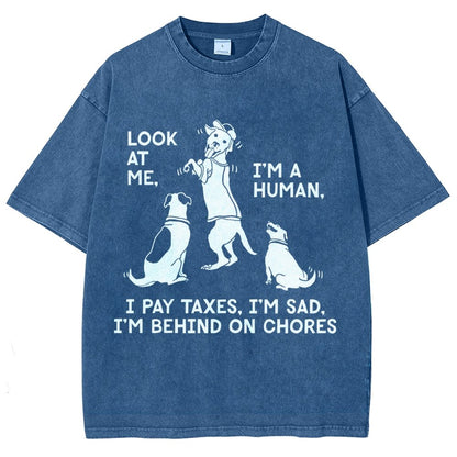 Dog Mocks Humans Vintage Distressed T-shirt