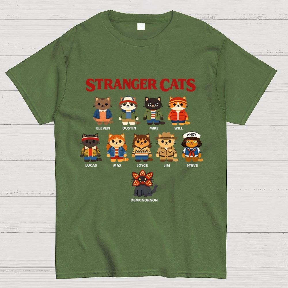 Stranger Cats Geek T-Shirt
