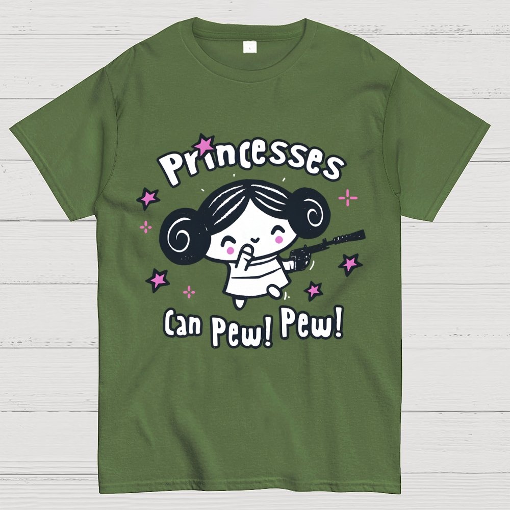 Princesses Can Pew! Pew! Too Geek T-Shirt