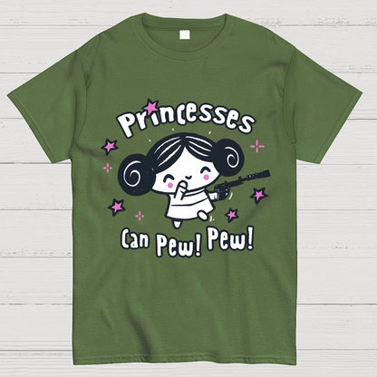 Princesses Can Pew! Pew! Too Geek T-Shirt