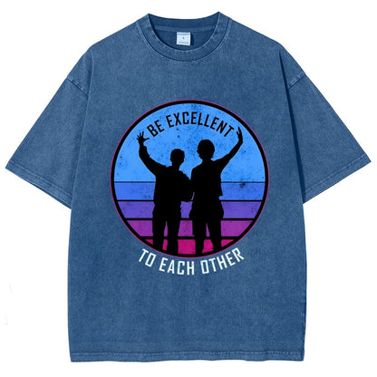 Be Excellent To Each Other 80s Vintage Distressed T-shirt