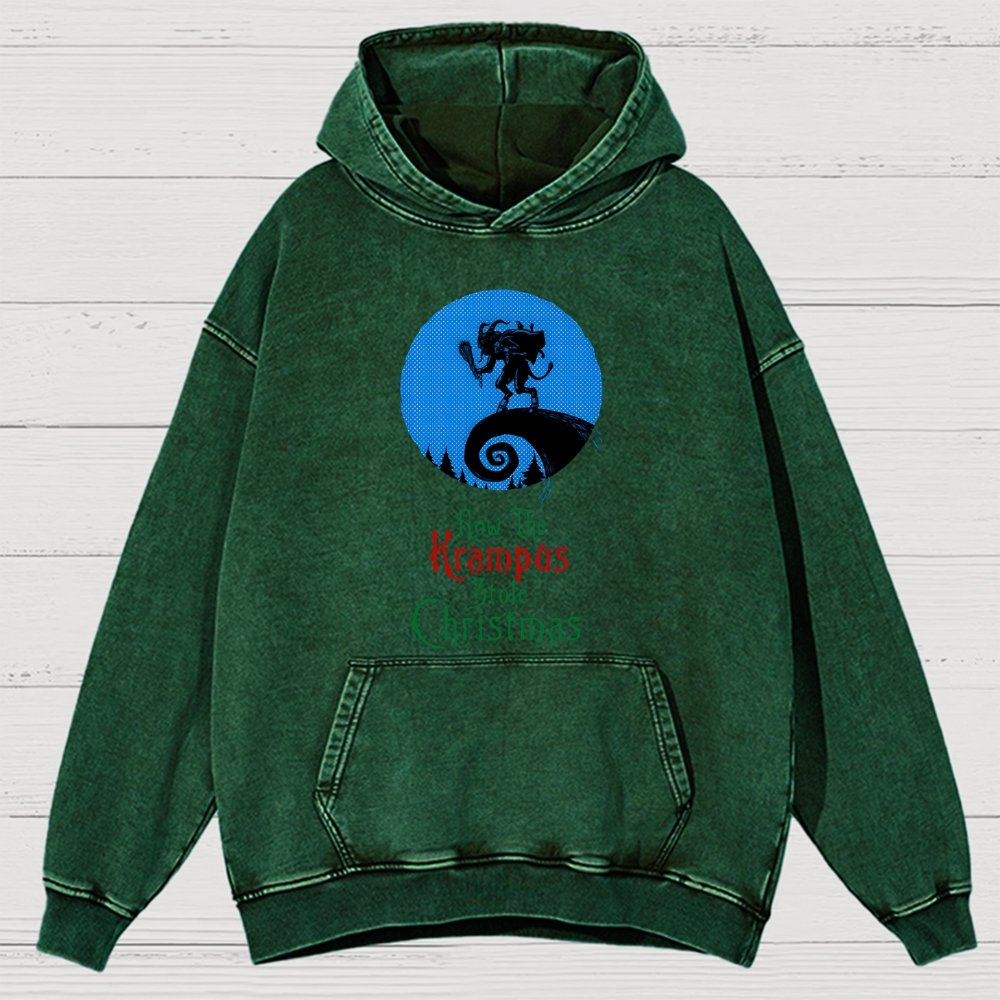 Krampus Vintage Distressed Hoodie