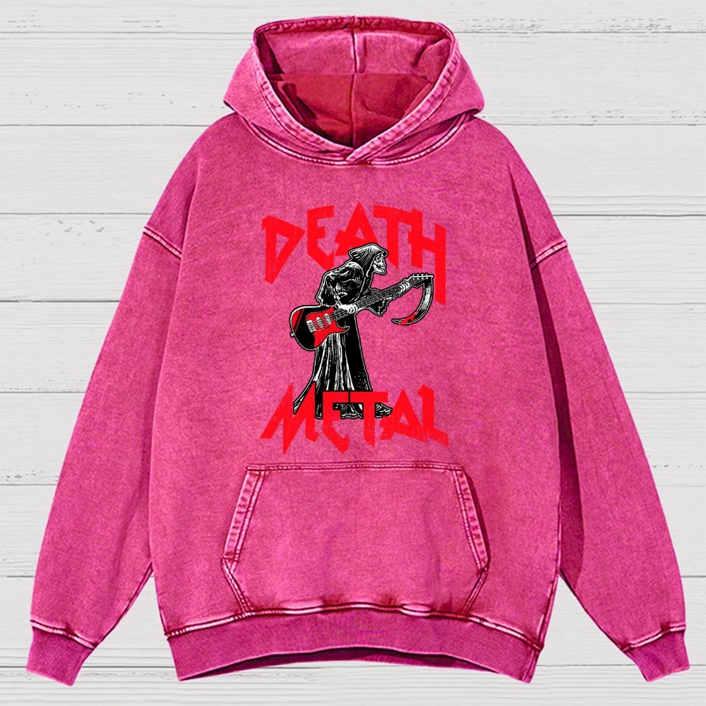 Death Metal Vintage Distressed Hoodie