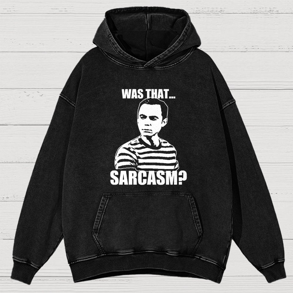 Was That Sarcasm Vintage Distressed Hoodie