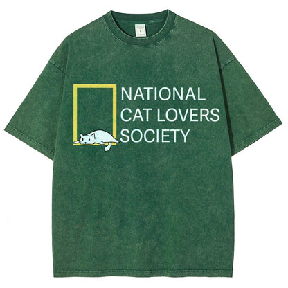 National Cat Lovers Society Vintage Distressed T-shirt