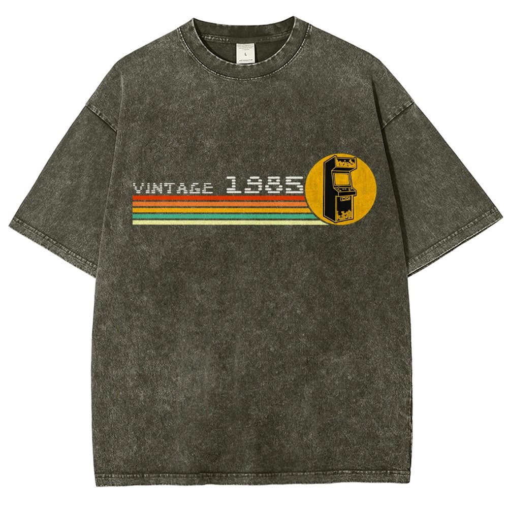 1985 Video Game Vintage Retro Arcade Classically Trained 80s Vintage Distressed T-shirt