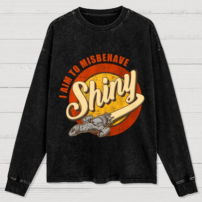 Shiny Washed Long Sleeve Tee