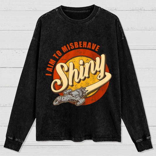 Shiny Washed Long Sleeve Tee