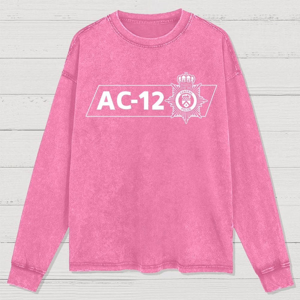 AC-12 Central Police Wear It In The Line Of Duty Washed Long Sleeve Tee