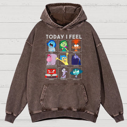 Today I Feel Funny Vintage Distressed Hoodie