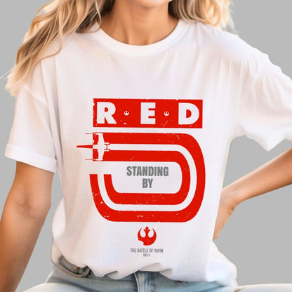 Red 5 Standing By Geek T-Shirt