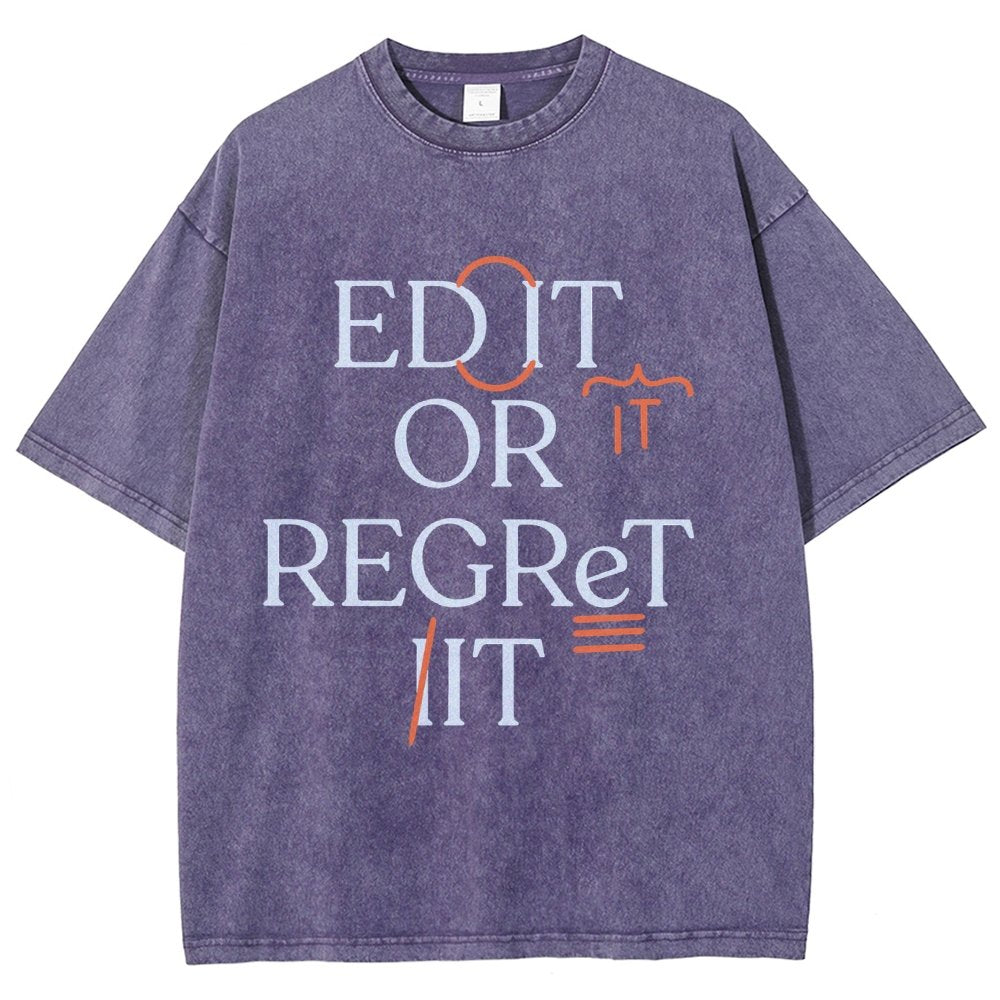 Edit Or Regret It Vintage Distressed T-shirt
