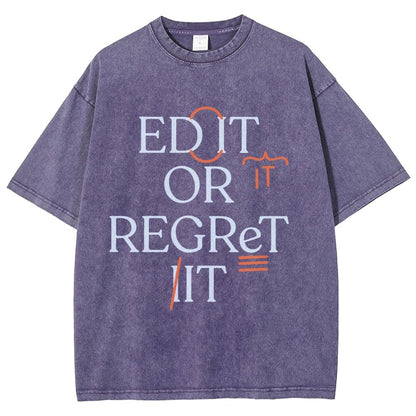 Edit Or Regret It Vintage Distressed T-shirt