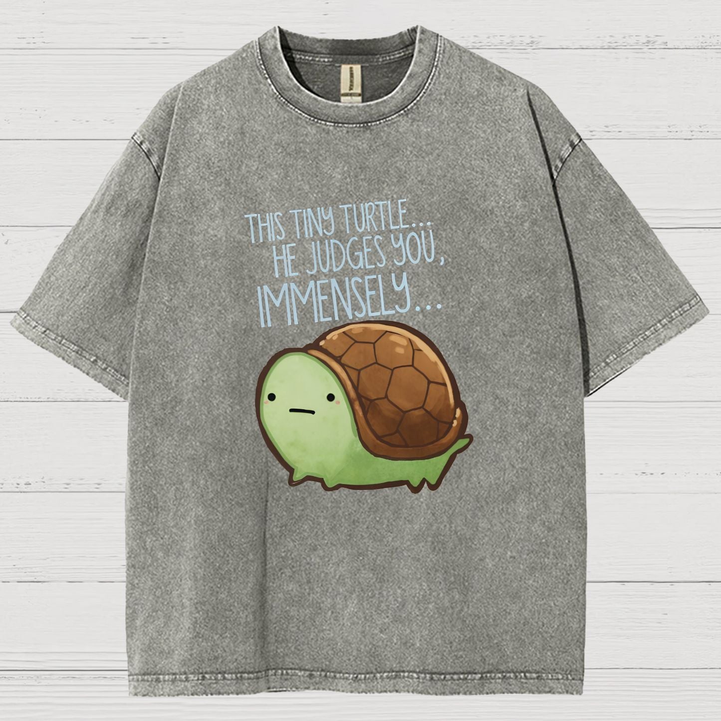 This turtle.. he judges you. Essential Vintage Distressed T-shirt