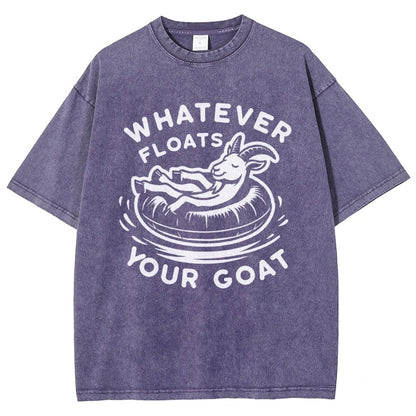 Whatever Floats Your Goat  Vintage Distressed T-shirt