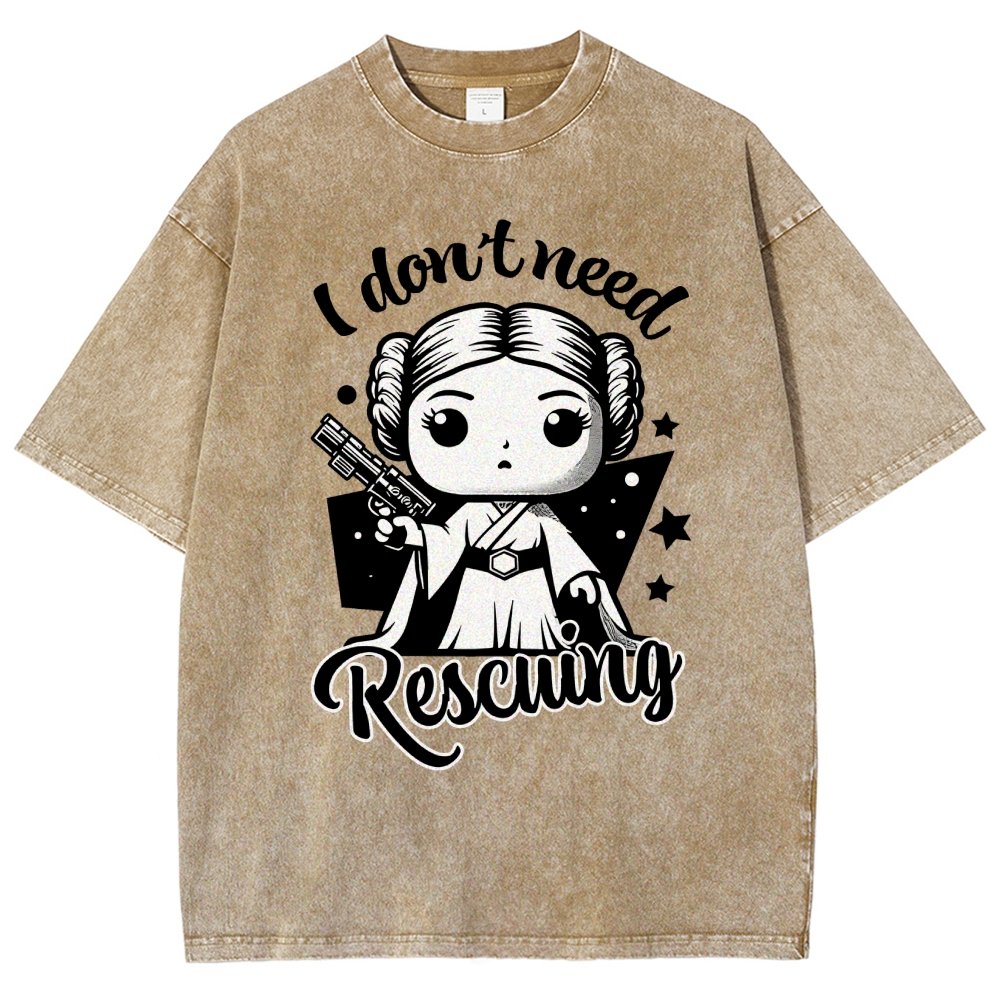 I Don't Need Rescuing Vintage Distressed T-shirt