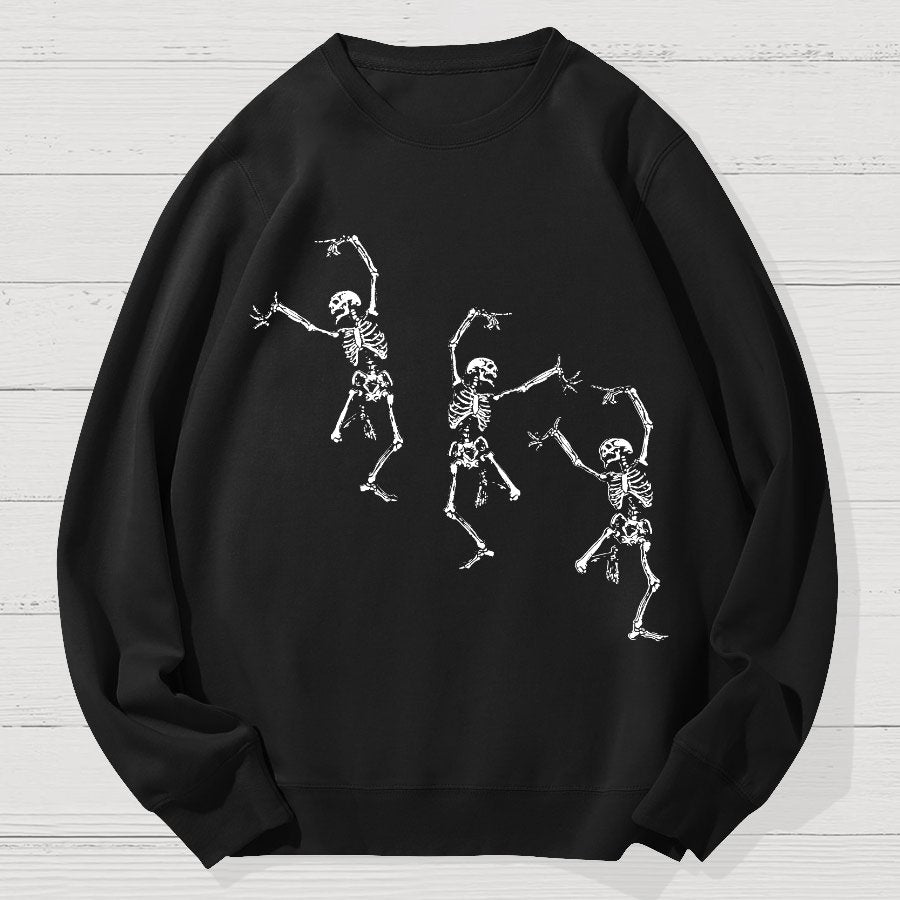 Skeleton Dancing Halloween Geek Cotton Sweatshirt