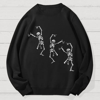 Skeleton Dancing Halloween Geek Cotton Sweatshirt