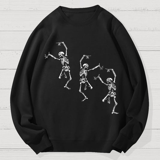 Skeleton Dancing Halloween Geek Cotton Sweatshirt