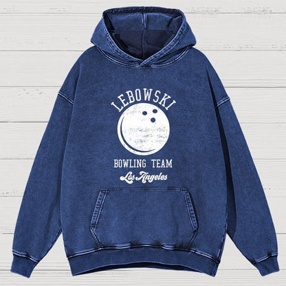 Bowling Team Vintage Distressed Hoodie